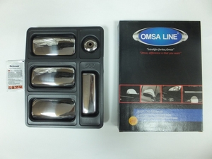 Omsa_Line Накладки на дверные ручки, нерж., 4 двери ( 5 шт.) FORD (форд) Transit/транзит 06-13 - Автоаксессуары и тюнинг
