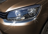 Omsa_Line Накладки на передние фонари (реснички) , нерж., 2 части (TrendLine) VW Caddy/кадди 10-14