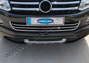 Omsa_Line Накладки на передний бампер, нерж., 3 части (4x2) VW Amarok/амарок 10- - Автоаксессуары и тюнинг