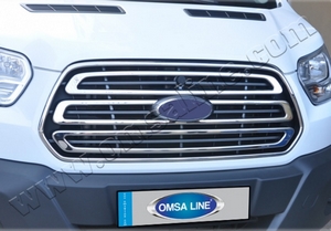 Omsa_Line Накладки на решетку радиатора + окантовка, нерж., 5 частей FORD (форд) Transit/транзит 14- - Автоаксессуары и тюнинг
