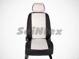 Seintex Чехлы на сиденья (экокожа) , цвет - чёрный + белый (4060) VW Polo/Поло 10-14