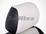 Seintex Чехлы на сиденья (экокожа) , цвет - чёрный + белый NISSAN (ниссан) X-Trail 07-/11-