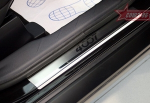 Souz-96 Накладки на внутр. пороги с рисунком (компл.4шт.) на металл PEUGEOT (пежо) 4007 07- - Автоаксессуары и тюнинг