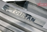 Souz-96 Накладки на внутр. пороги с рисунком (компл.4шт.) на пластик VW Touran/тоуран 07-