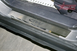 Souz-96 Накладки на внутр. пороги с рисунком (компл.4шт.) вместо пласт. HONDA (хонда) CRV 07-09 - Автоаксессуары и тюнинг