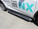 Технотек Пороги с листом d-60 LEXUS (лексус) NX300h 14-