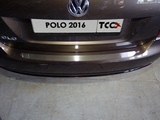 ТСС Накладка на задний бампер (лист шлифованный) VW Polo/Поло 15-