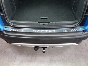 ТСС Накладка на задний бампер (лист зеркальный надпись Kaptur) RENAULT (рено) Kaptur 16- - Автоаксессуары и тюнинг