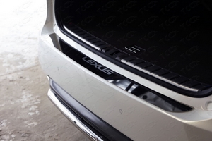 ТСС Накладка на задний бампер (лист зеркальный надпись Lexus) LEXUS (лексус) RX200t 16- - Автоаксессуары и тюнинг