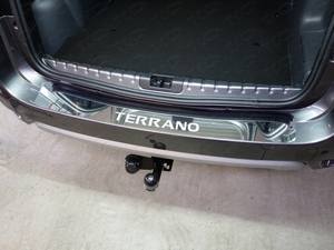 ТСС Накладка на задний бампер (лист зеркальный надпись TERRANO) NISSAN (ниссан) Terrano 14- - Автоаксессуары и тюнинг