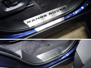 ТСС Накладки на пластиковые пороги (лист шлифованный надпись Range Rover) LAND ROVER (ленд ровер)/ROVER Range Rover Sport 14- - Автоаксессуары и тюнинг
