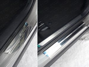 ТСС Накладки на пороги (лист зеркальный) 1 мм LEXUS (лексус) NX300h 14- - Автоаксессуары и тюнинг
