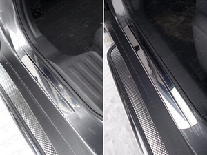 ТСС Накладки на пороги (лист зеркальный) 1 мм NISSAN (ниссан) X-Trail 14- - Автоаксессуары и тюнинг