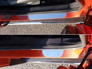 ТСС Накладки на пороги (лист зеркальный) FORD (форд) Ecosport 14- - Автоаксессуары и тюнинг