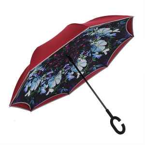 Зонт автоматический White Flowers зонт-наоборот (SMART-зонт) - Автоаксессуары и тюнинг
